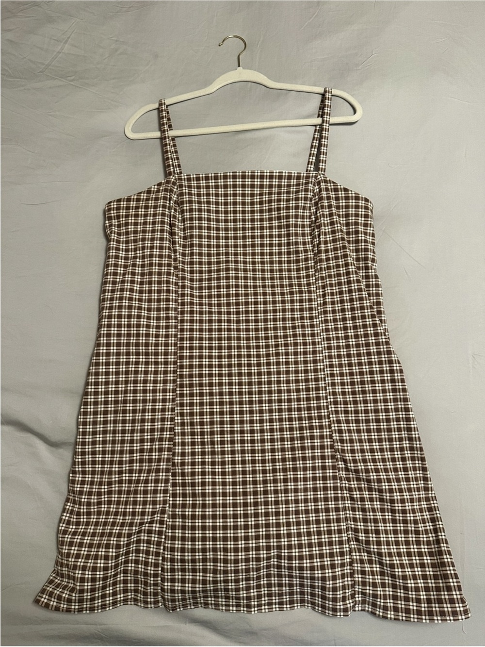 Abercrombie & Fitch Brown Plaid Mini Dress - Picture 2 of 5